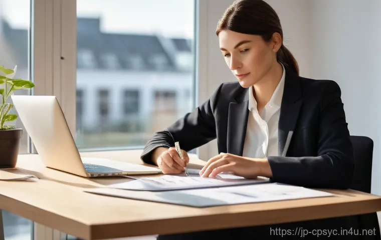 임상심리사의 일과 삶의 균형 - **Efficient Clinical Psychologist at Work**
    A focused female clinical psychologist in her late 3...
