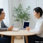 임상심리사 자격증의 필요성 - A professional clinical psychologist in a modern counseling room, engaging empathetically with a div...